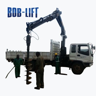 auger truck crane piling earth auger/ post hole digger drilling machine price